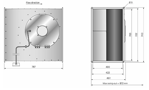 Размеры вентилятора RK 700x400 A3 Размеры вентилятора RK 700x400 A3